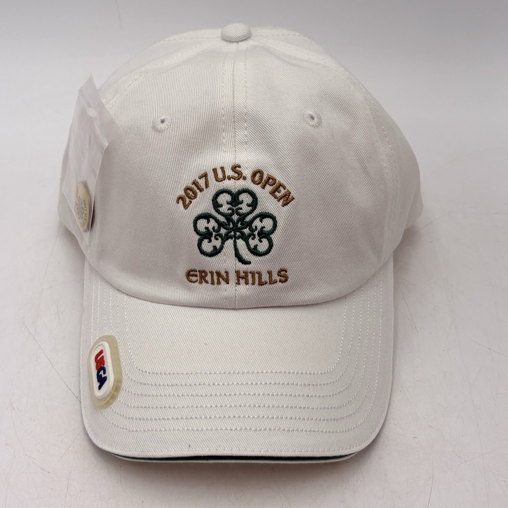 U.S. Open Erin Hills 2017 Hat Golf Cap + Ball Marker White USGA Member BRAND NEW